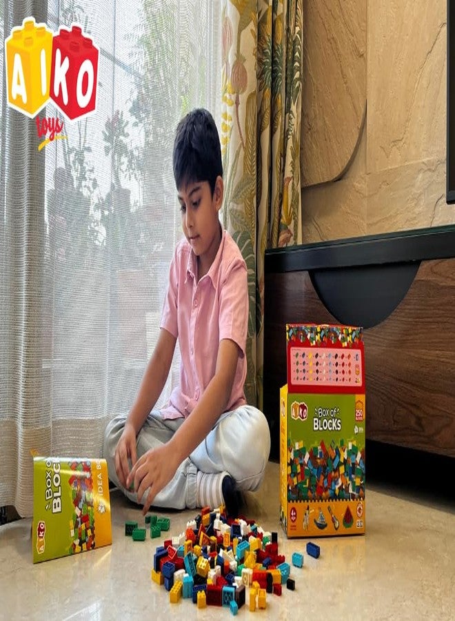 AIKO | 250 Piece Box of Blocks | Plastic Building Blocks Toy for Kids 4+ | Creative Construction Set with Idea Booklet | Educational STEM Gift, ABS Bricks - Image 3